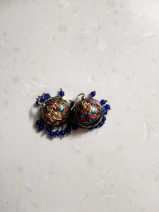Beautiful Enamel Jhumka Earrings