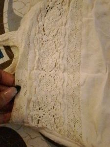 Lace detail crop top