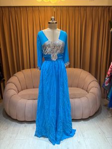 Stunning Blue Sequin Gown