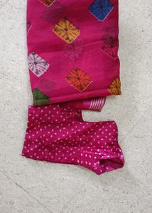 Saree With Stitched Blouse