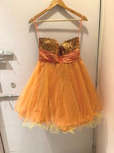 Sparkling Orange Party Dress