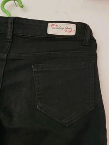 Black stretchable Skinny ribbed Jeans