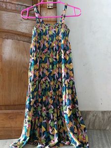 Boho Tropical Print Maxi Dress