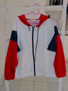 Colorblock Hooded Windbreaker Jacket