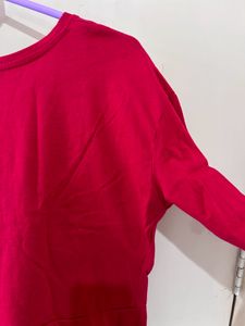 Red 3/4th Sleeves Tee