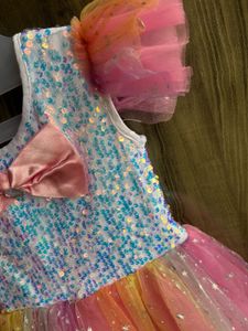 Sparkling Rainbow Party Dress for Girls