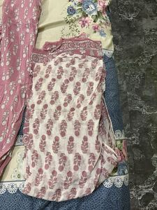 Pink Ethnic Printed Pants (Set of 2)