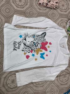 Cute Leopard Print T-Shirt for 8-9; years girl