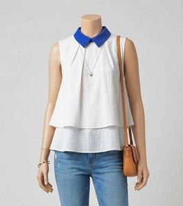Chic White Sleeveless Tiered Top
