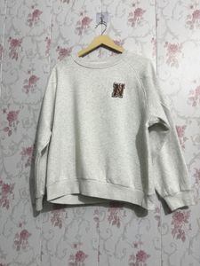 Stylish Grey Crewneck Sweatshirt