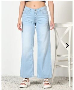 New Light Wash Wide Leg Jeans