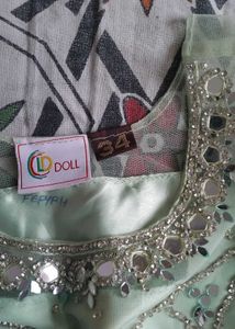 Real mirror Embellished top for girls