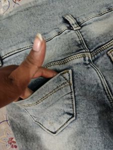 High-Waisted Acid Wash Jeans