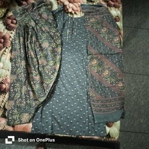 Designer Kurta Set with salwar and cotton dupatta