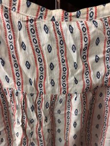 Boho Print Tie-Front Cropped Top