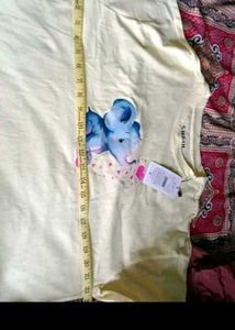 Cute Elephant Print Yellow T-Shirt