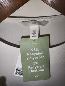 H&amp;m White Long Sleeve Top
