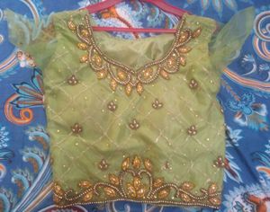Green Colour Wedding/Party Wear Lehenga For Girls