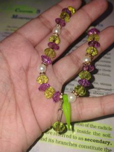 Handmade Colourful Beaded Bracelet With Charm Set