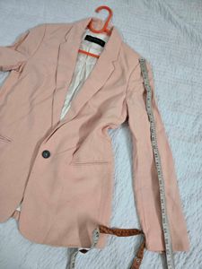 soft peach Zara Blazer bust 36