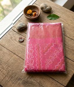 Vibrant Pink Bandhani Saree