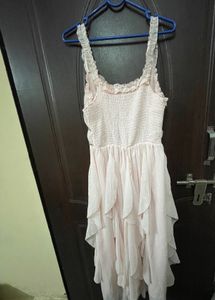 Chic Pink Layered Dress