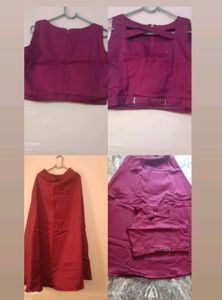 Maroon Two-Piece Set