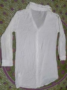 White Collared Button-Down Tunic