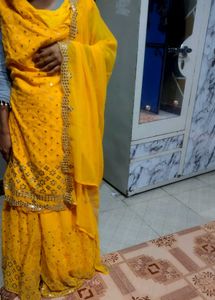Vibrant Yellow Embellished Kurta Set