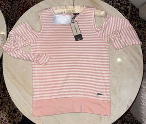 Striped Cold Shoulder Top