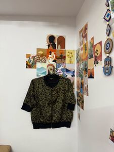 Leopard Print Bomber Jacket