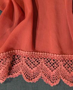 Sleeveless Lace Coral Top