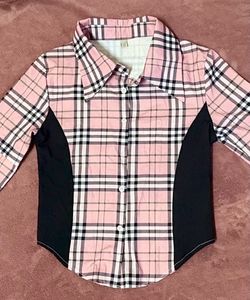 Pink Plaid Button-Down Shirt