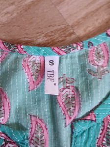 Teal Paisley Print Kurta