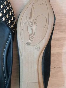 New Stylish Black Pointed Flats size 40