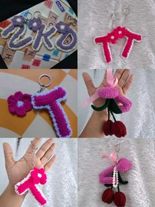 Handmade Crochet Letter Keychain