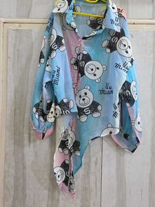 Cute Teddy Bear Print Shirt