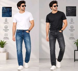 Men's Stylish Denim Jeans (2 Pairs)
