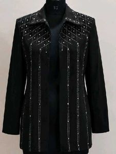 Embellished Navy blue blazer