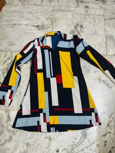 Colorful Geometric Print Mini Dress