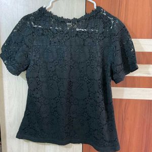 Elegant Black Lace Top