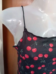 Shein Cherry Print Bodycon Dress