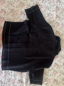 Stylish Black Button-Up Top