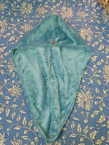 microfiber Hair Towel Wrap large size blue