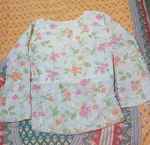 Floral Print short aesthetic kurti