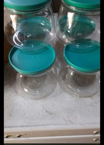 Set of 6 plastic Storage Jars