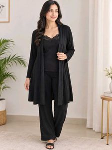 Chic Black Longline Cardigan