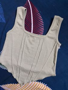 Ribbed Corset Tank Top