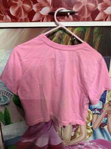 Cute Pink Cropped T-Shirt