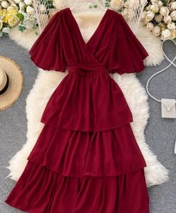 Flare Neck Cake Dress Sexy
